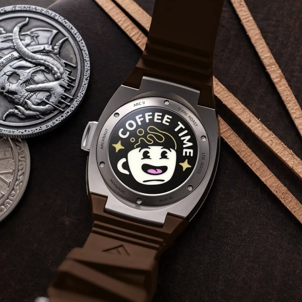 Coffee Time watch lifestyle shot