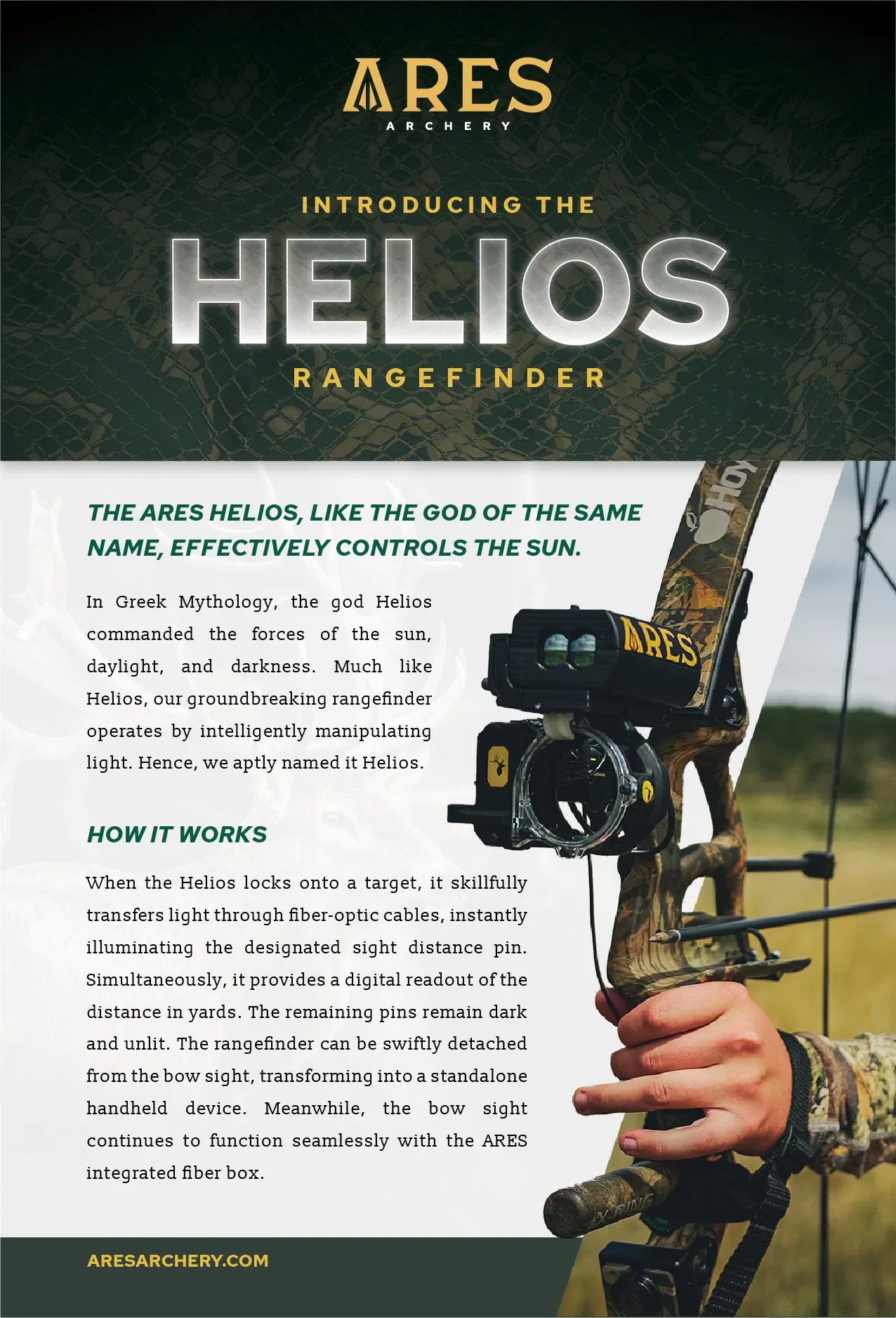 Helios rangefinder handbill — front