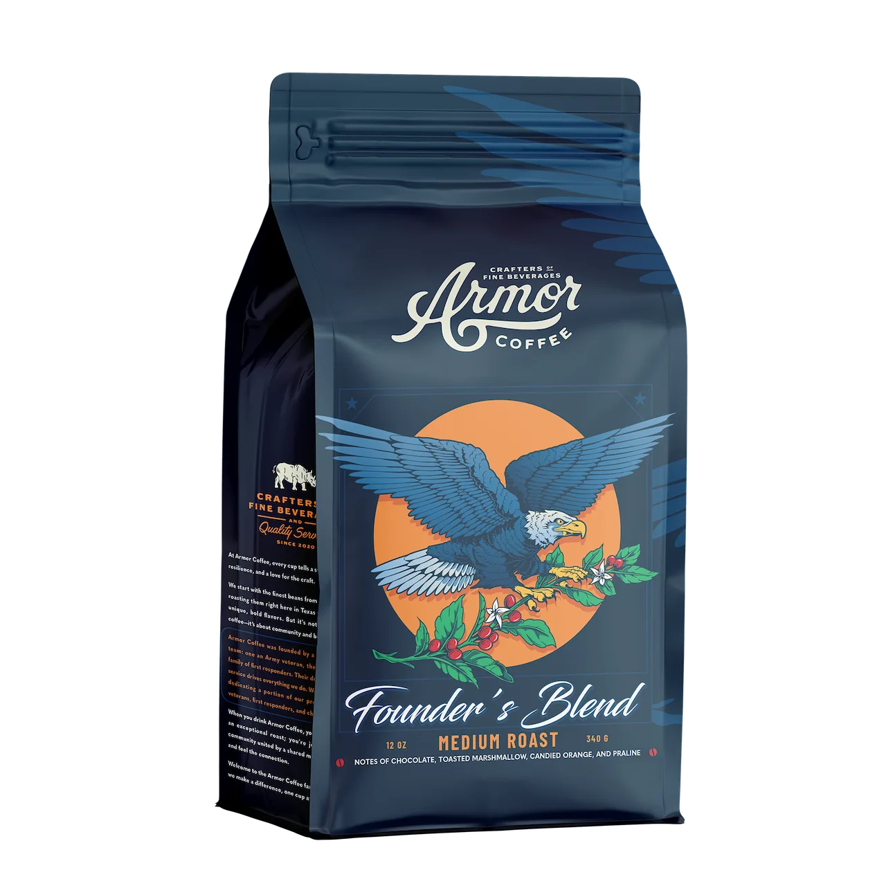 Founder's Blend bag mockup