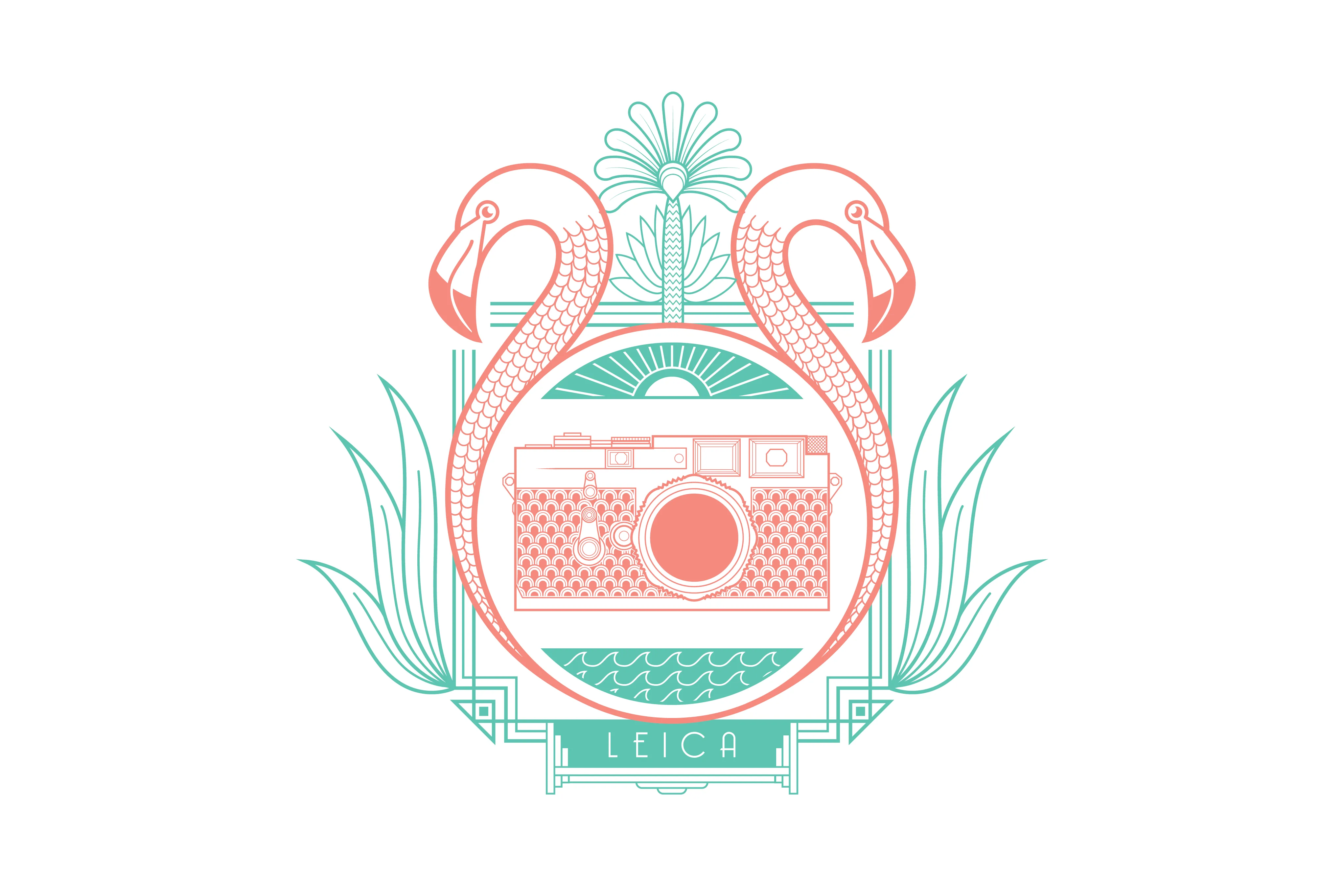 Art deco camera illustration — alternate
