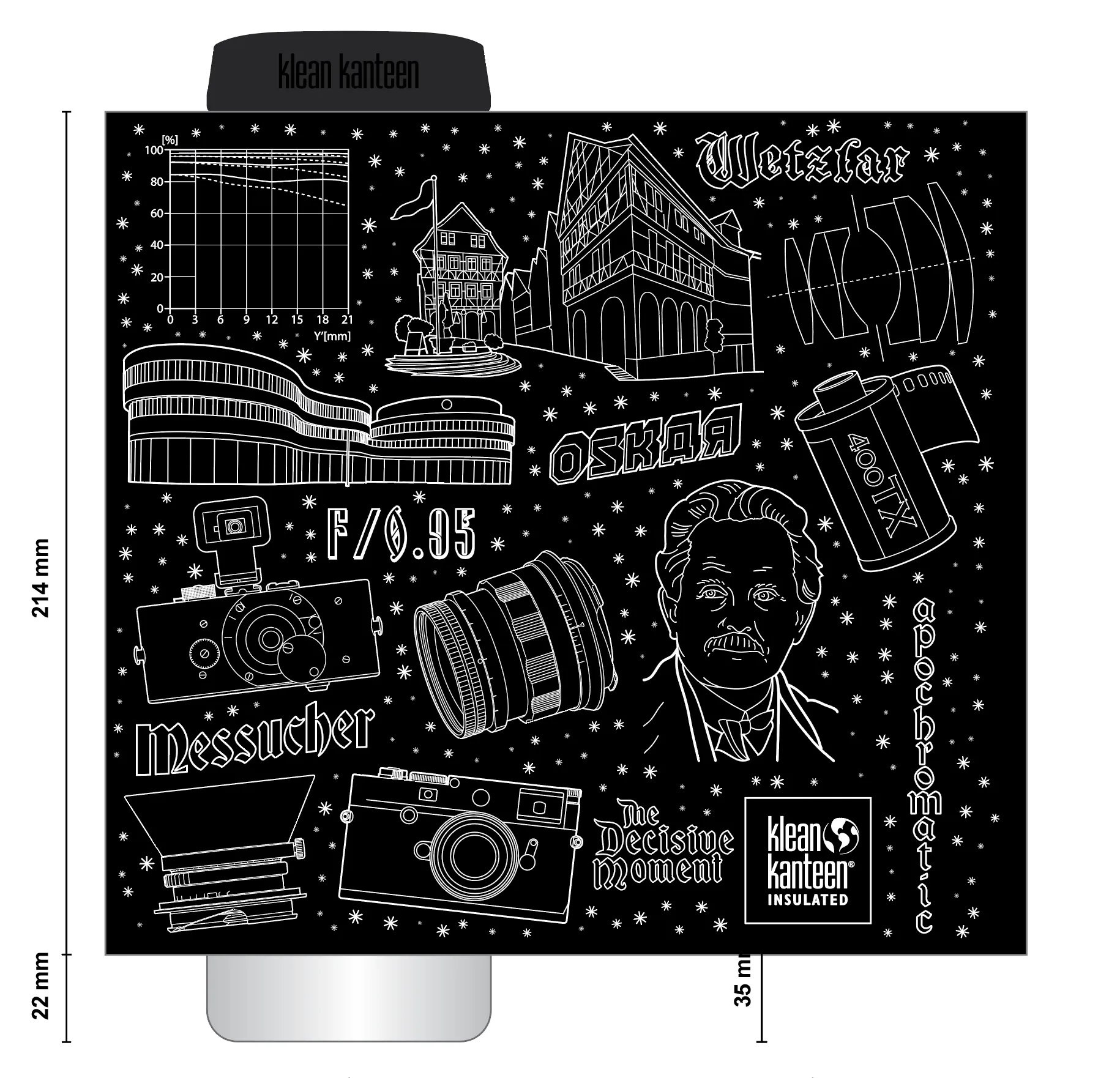 Miami line-art illustration with print dimensions