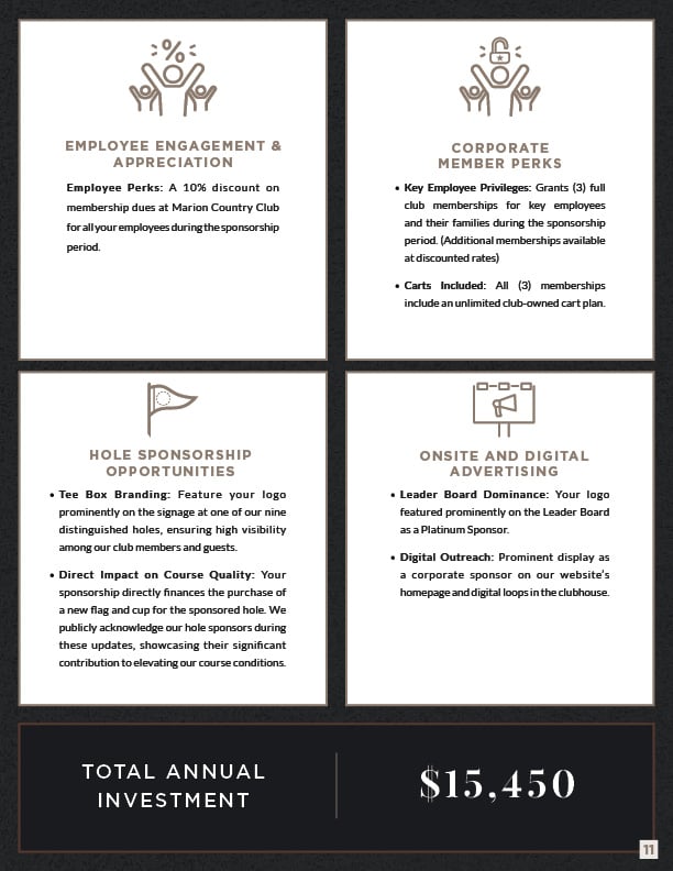 Corporate sponsorship page 11