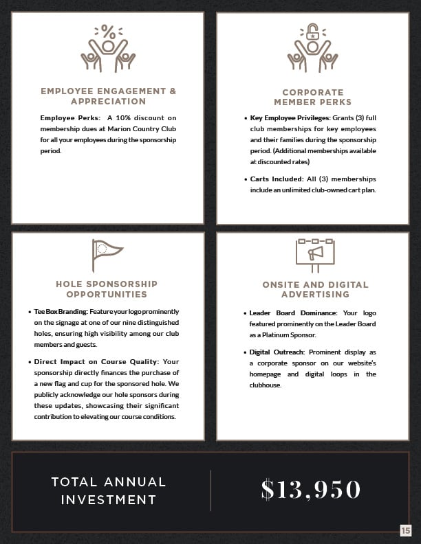 Corporate sponsorship page 15