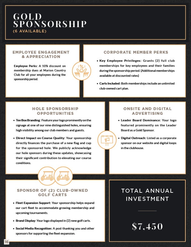 Corporate sponsorship page 16