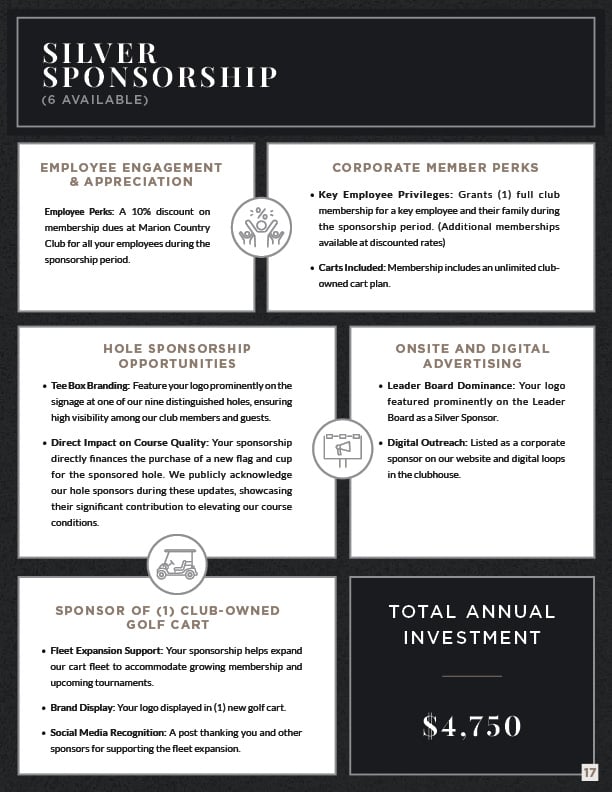 Corporate sponsorship page 17