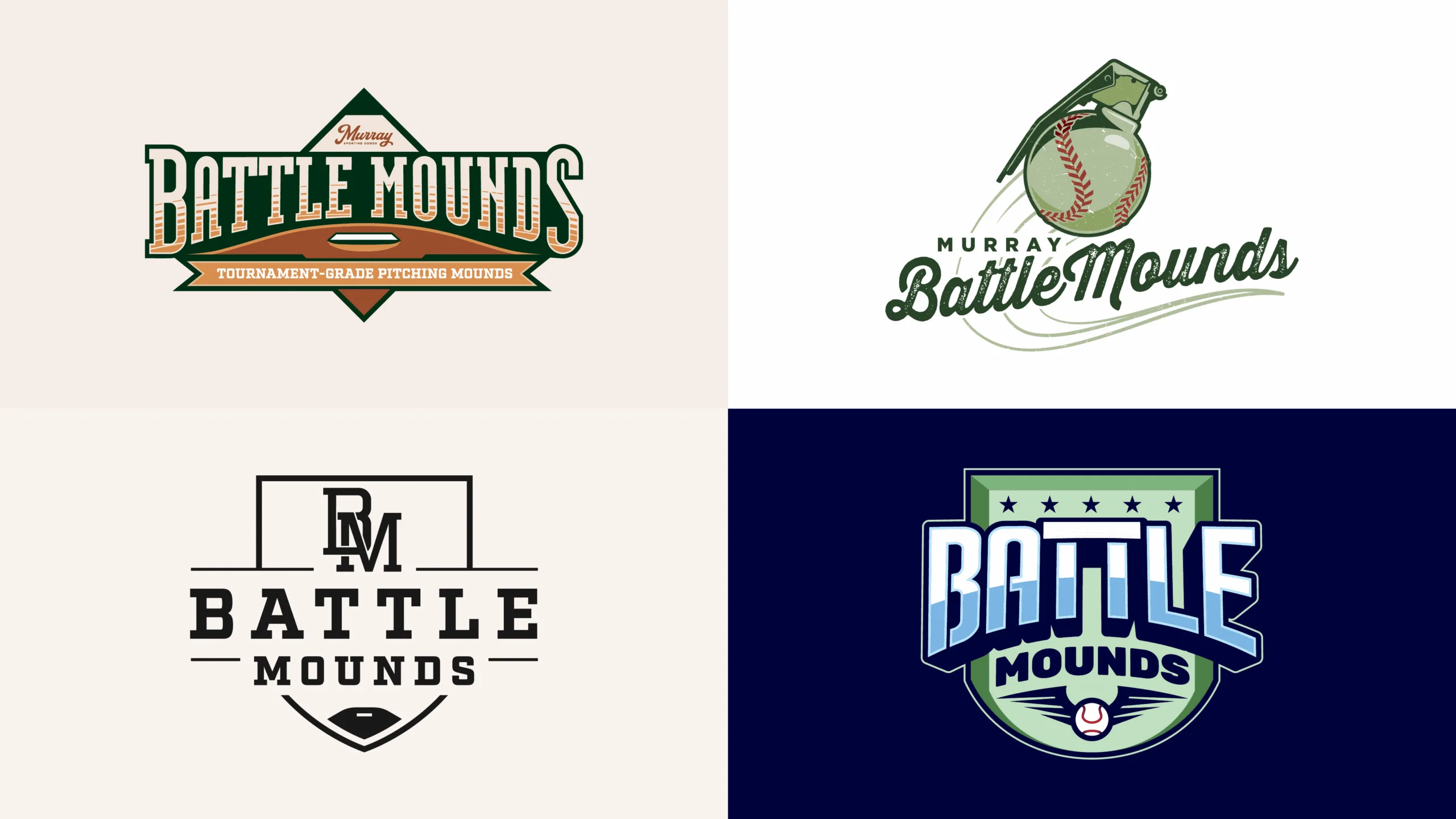 Battle Mounds logo concepts