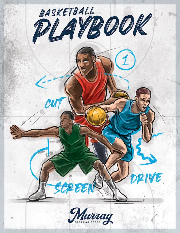 Basketball playbook cover — sketch