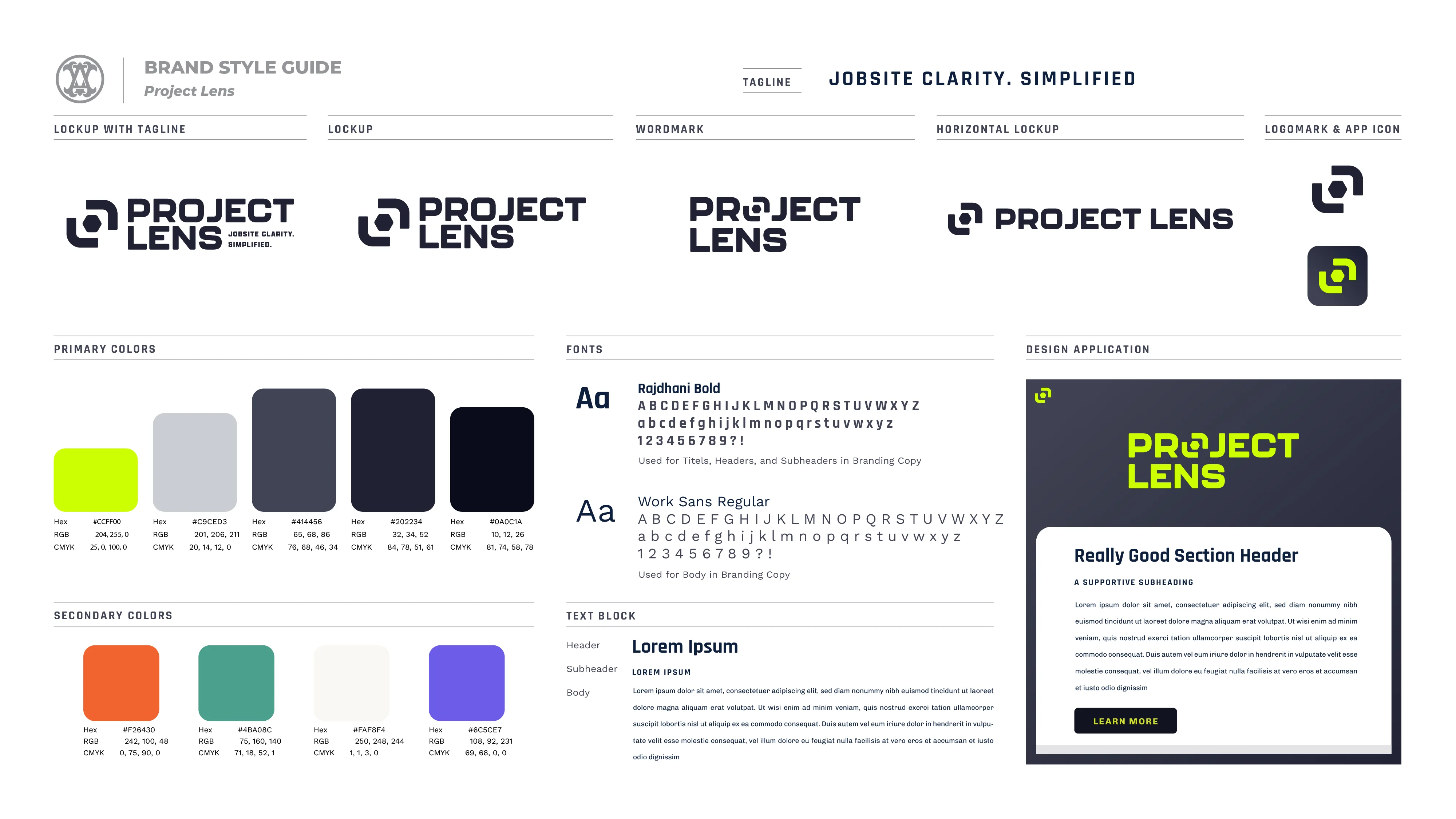 Project Lens brand style guide